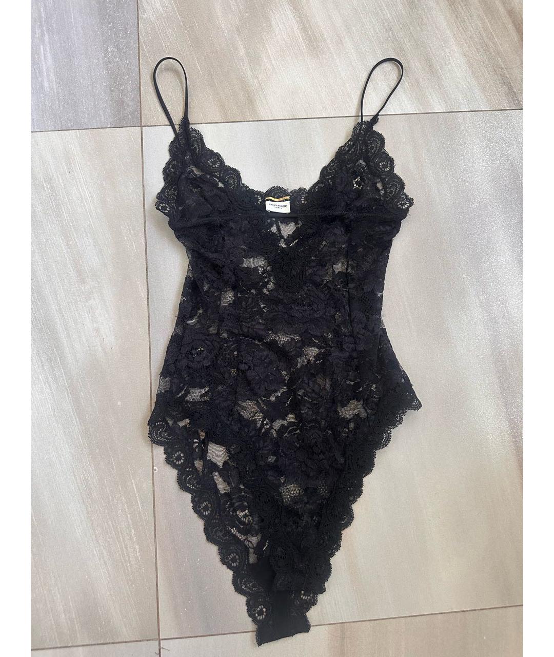 SAINT LAURENT Черное кружевное боди, фото 7