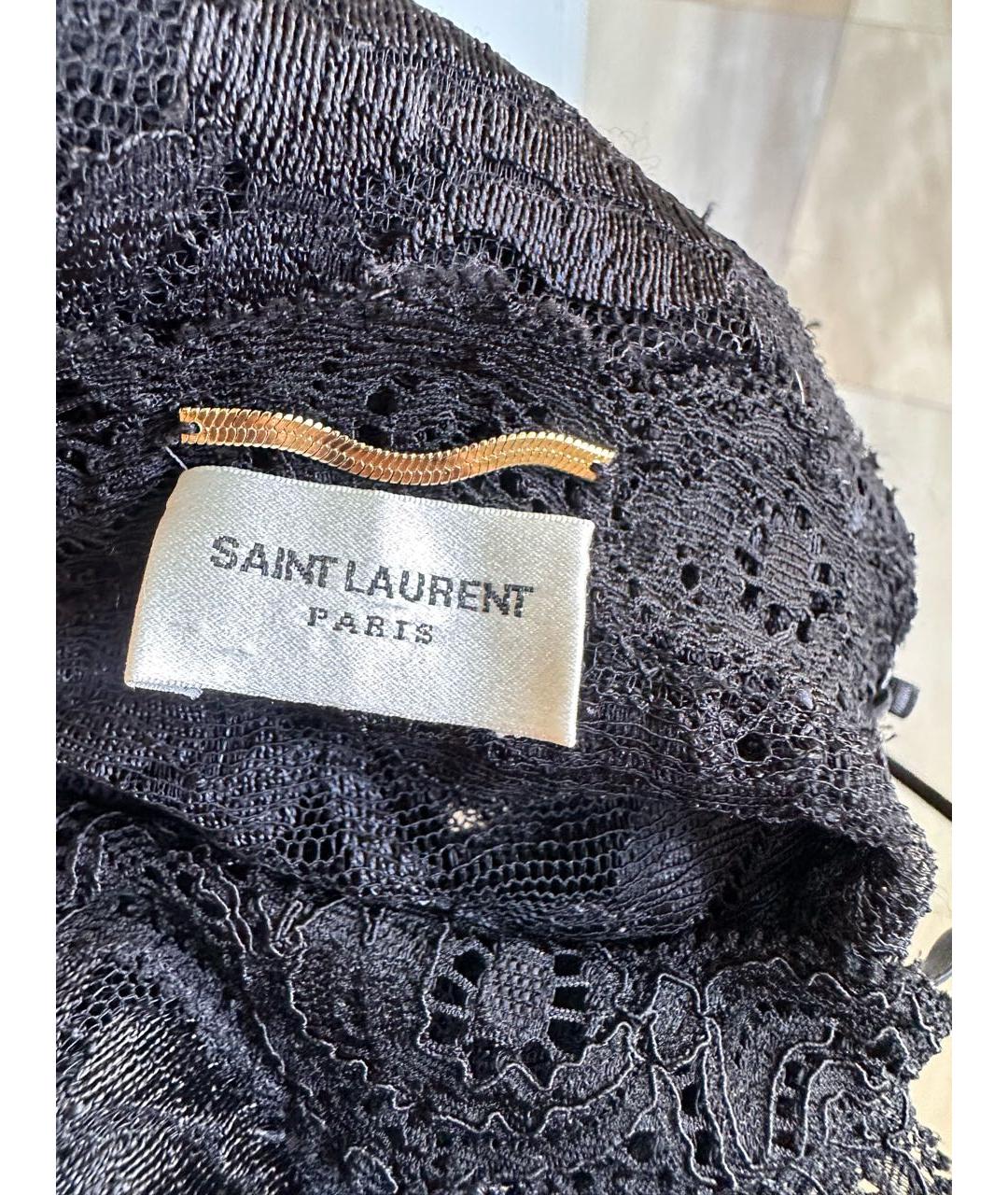 SAINT LAURENT Черное кружевное боди, фото 3