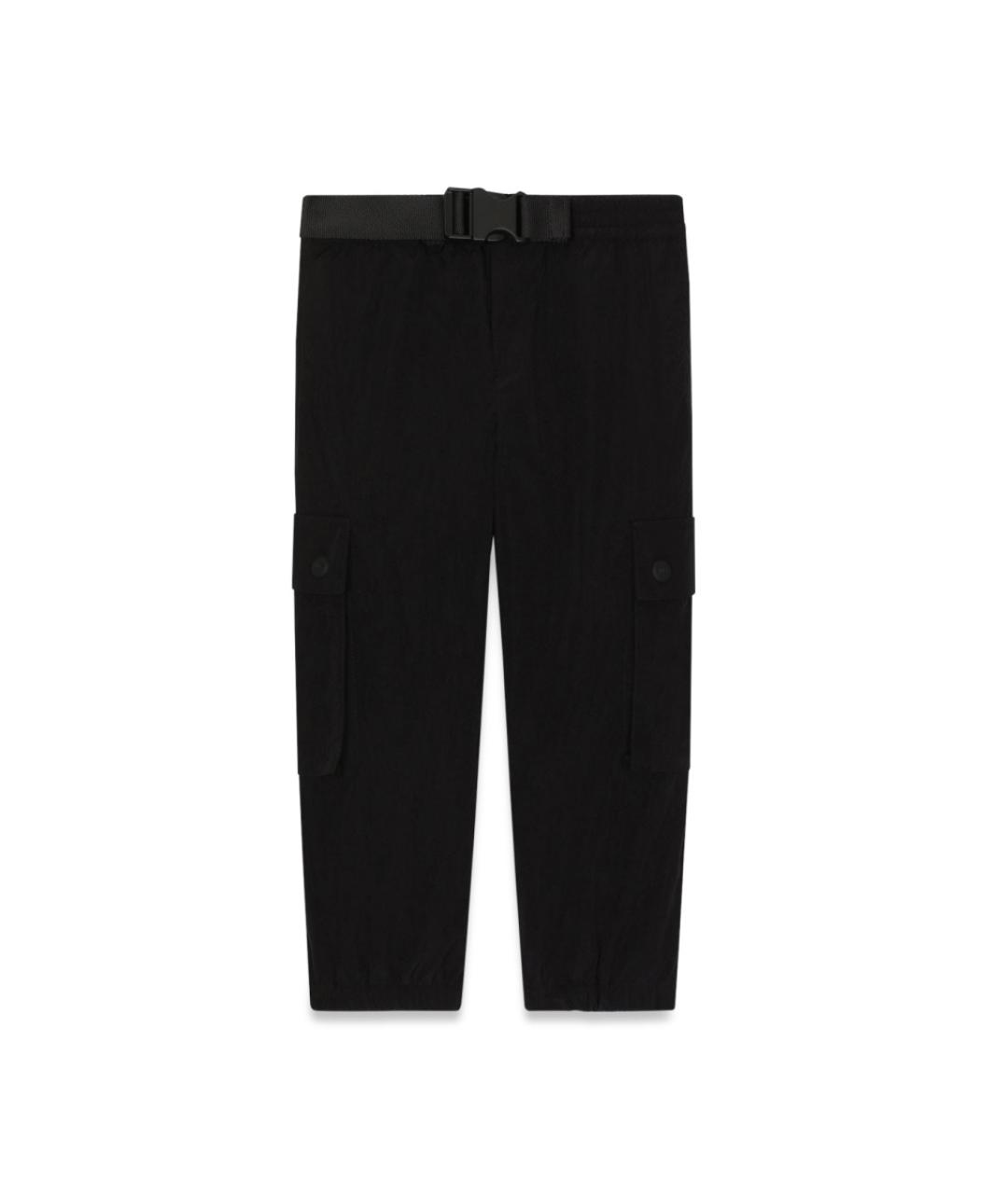 DOLCE&GABBANA Черные синтетические брюки и шорты, фото 1