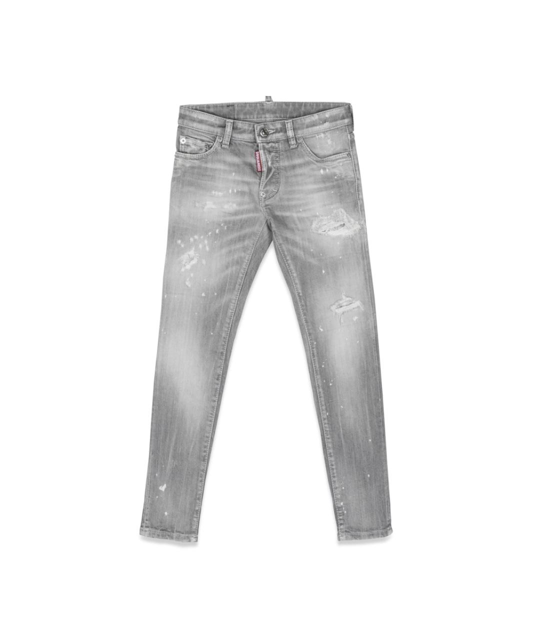 DSQUARED2 Серые хлопковые детские джинсы, фото 1