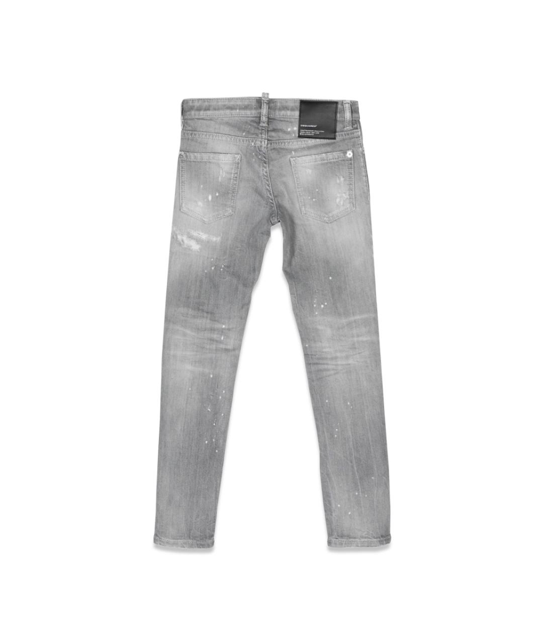 DSQUARED2 Серые хлопковые детские джинсы, фото 2