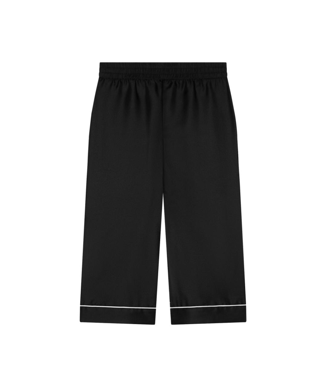 DOLCE&GABBANA Черные шелковые брюки и шорты, фото 2