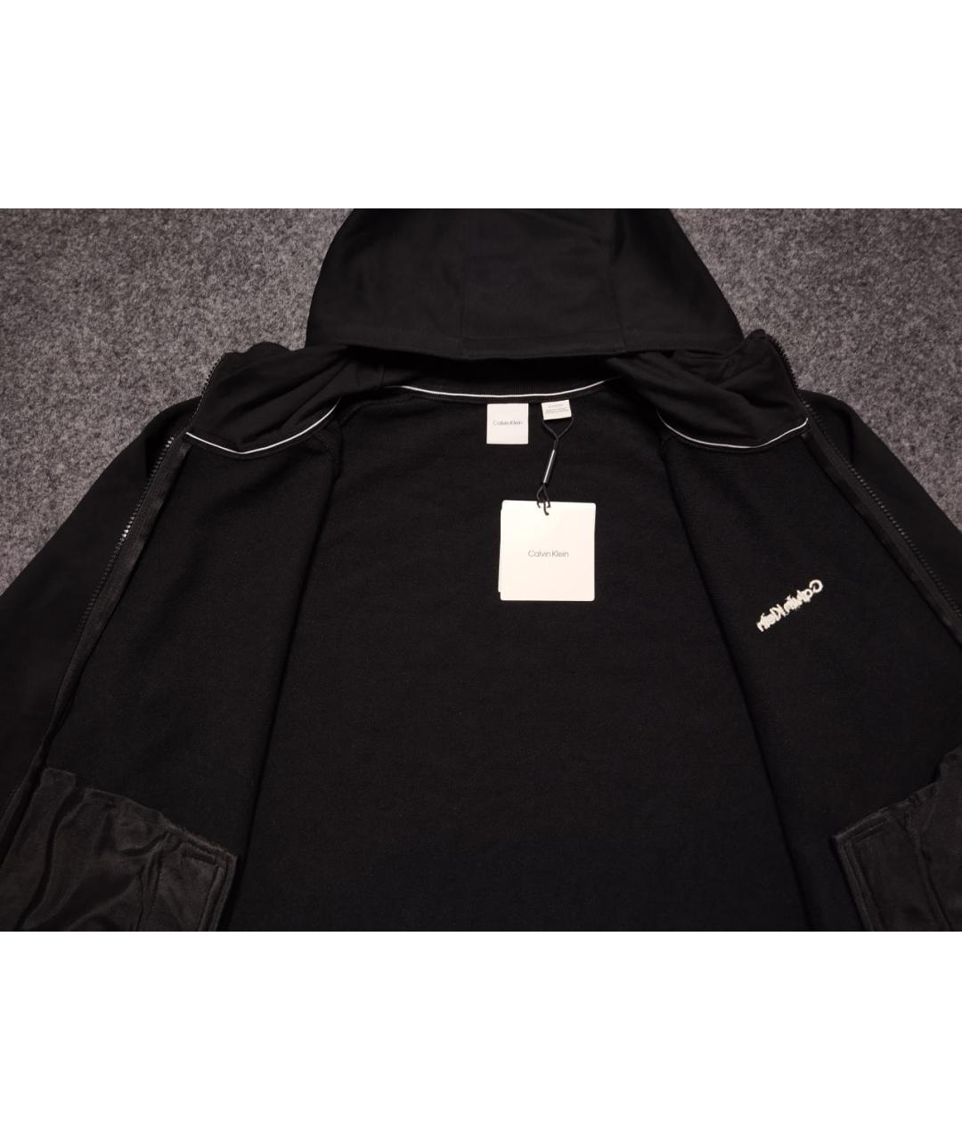 CALVIN KLEIN Черный хлопковый спортивный костюм, фото 4