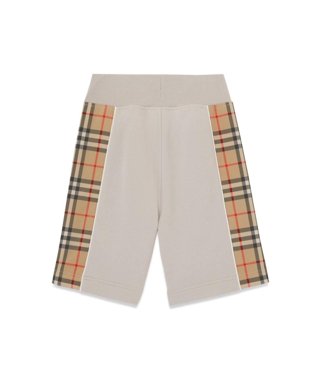BURBERRY Бежевые хлопковые брюки и шорты, фото 2