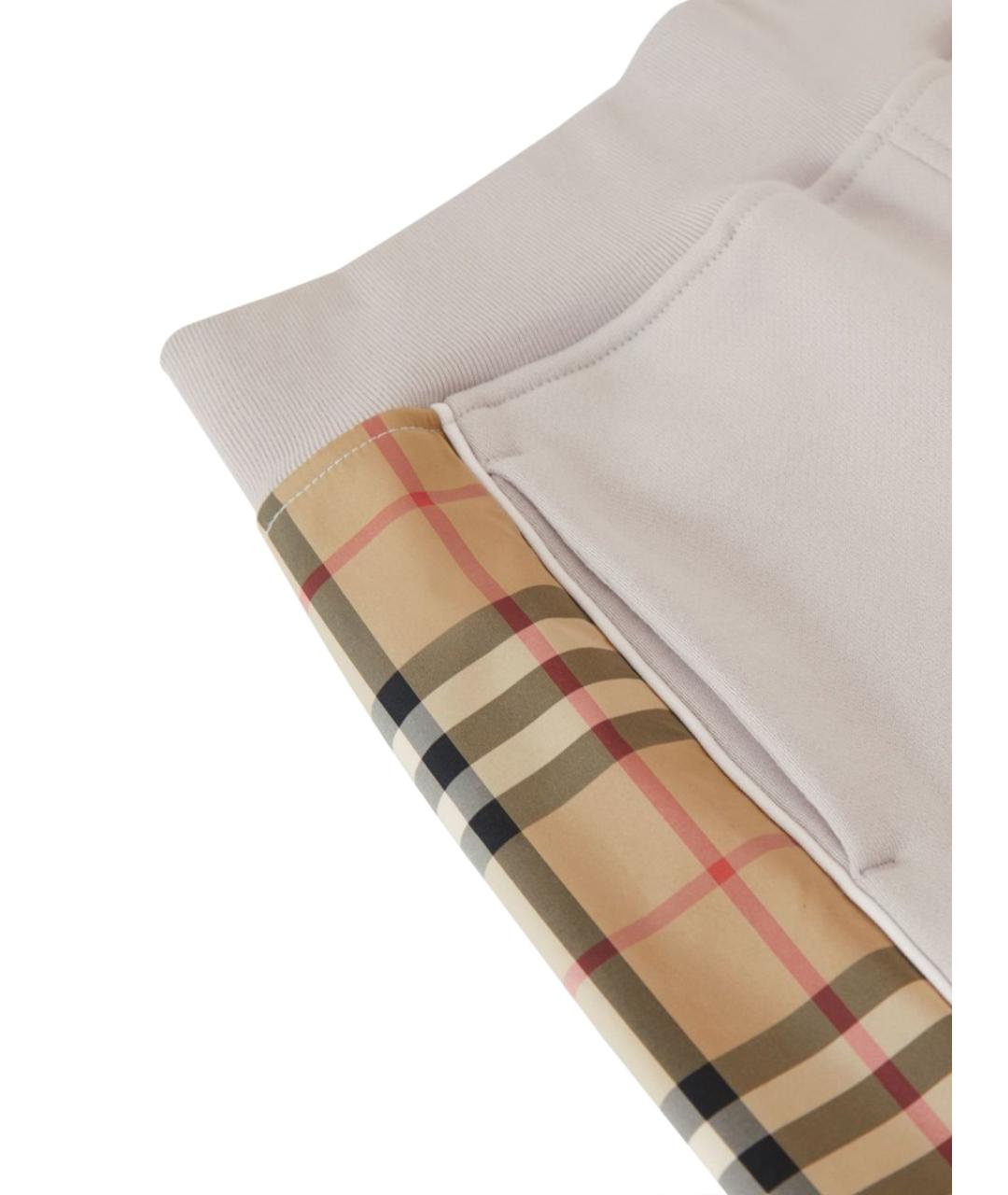 BURBERRY Бежевые хлопковые брюки и шорты, фото 3
