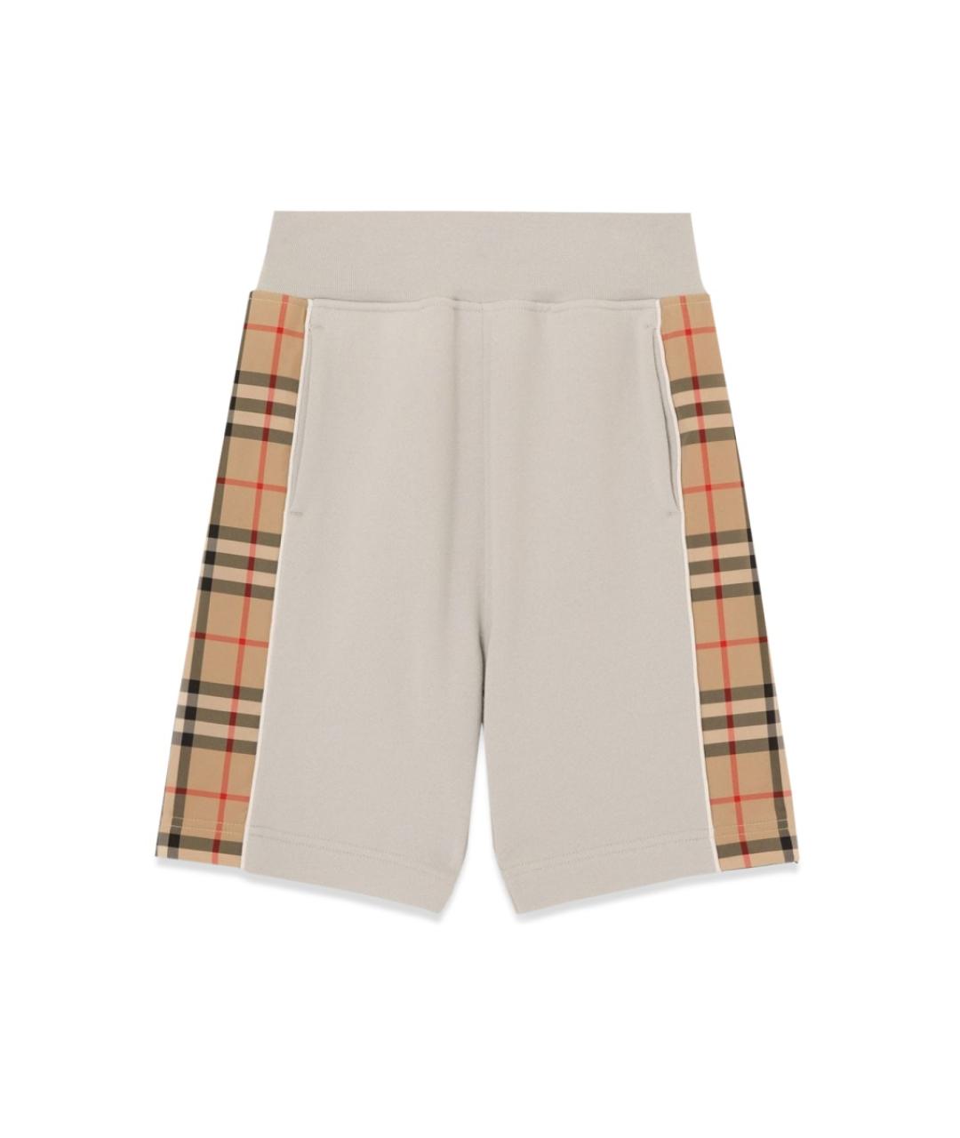 BURBERRY Бежевые хлопковые брюки и шорты, фото 1