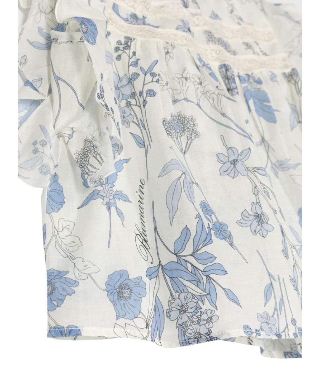 MISS BLUMARINE Голубой хлопковый детская футболка / топ, фото 3