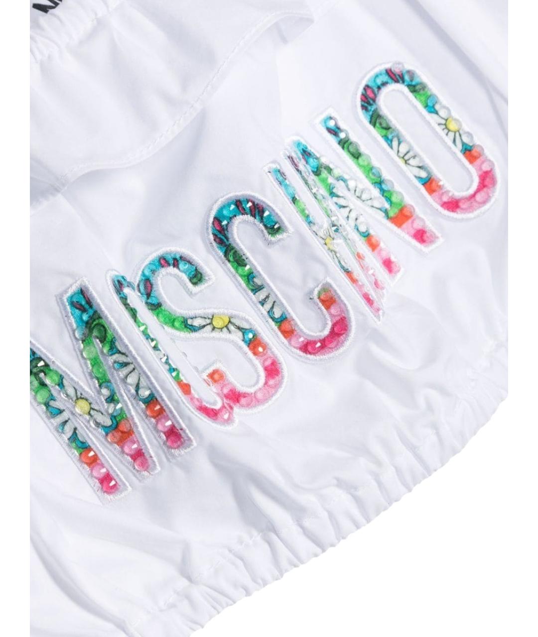 MOSCHINO Белый хлопковый детская футболка / топ, фото 3