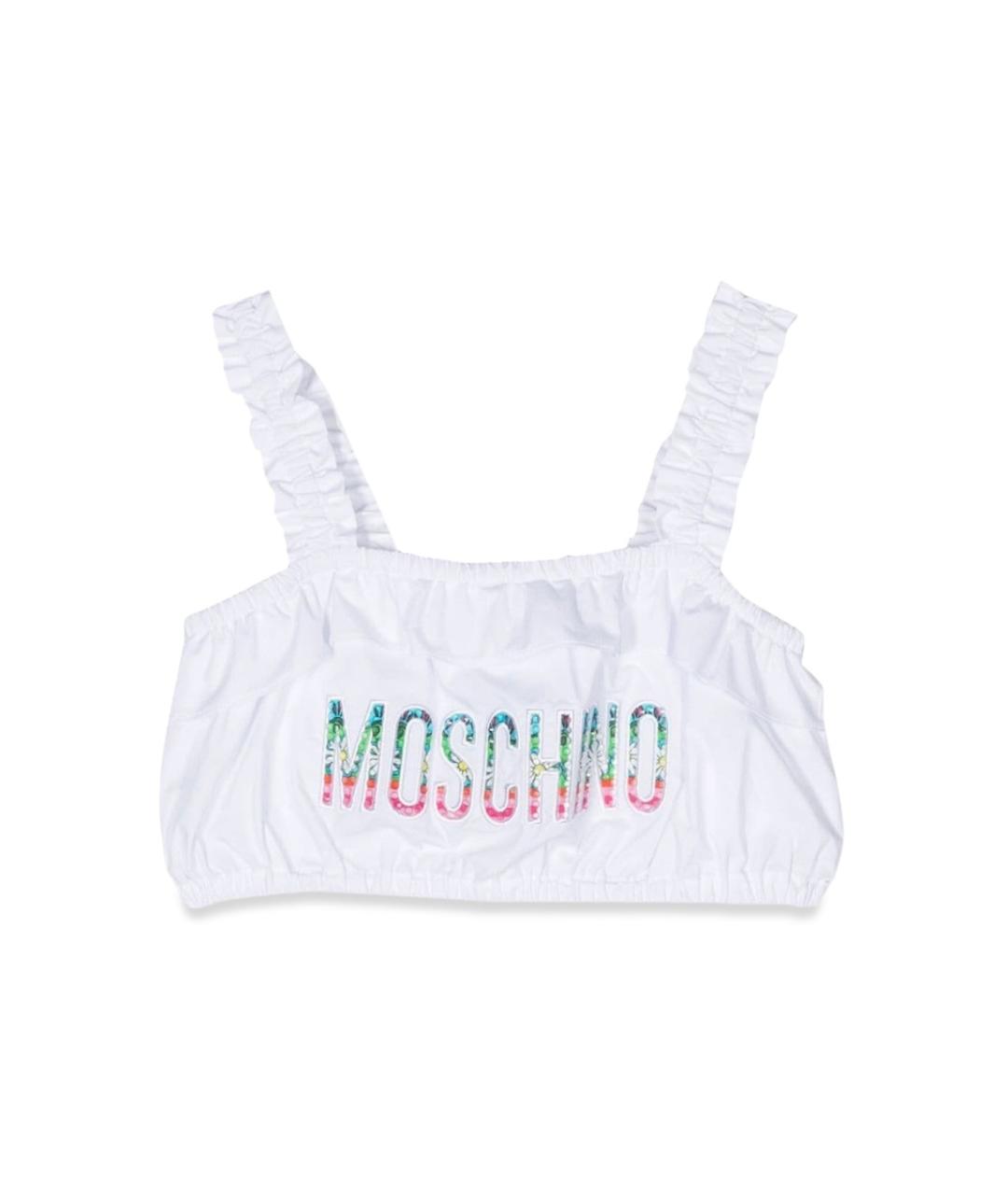 MOSCHINO Белый хлопковый детская футболка / топ, фото 1