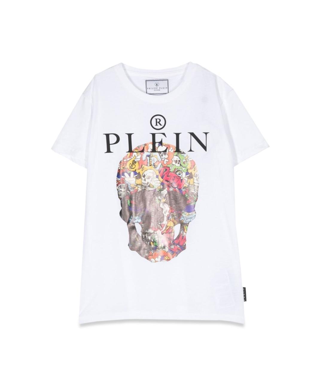 PHILIPP PLEIN Белая хлопковая детская футболка, фото 1