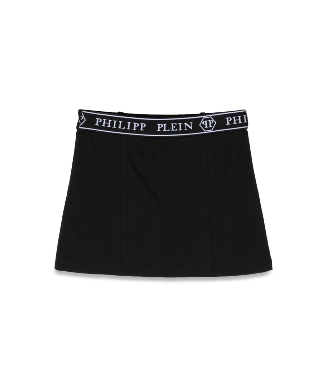 PHILIPP PLEIN Черная вискозная юбка, фото 1