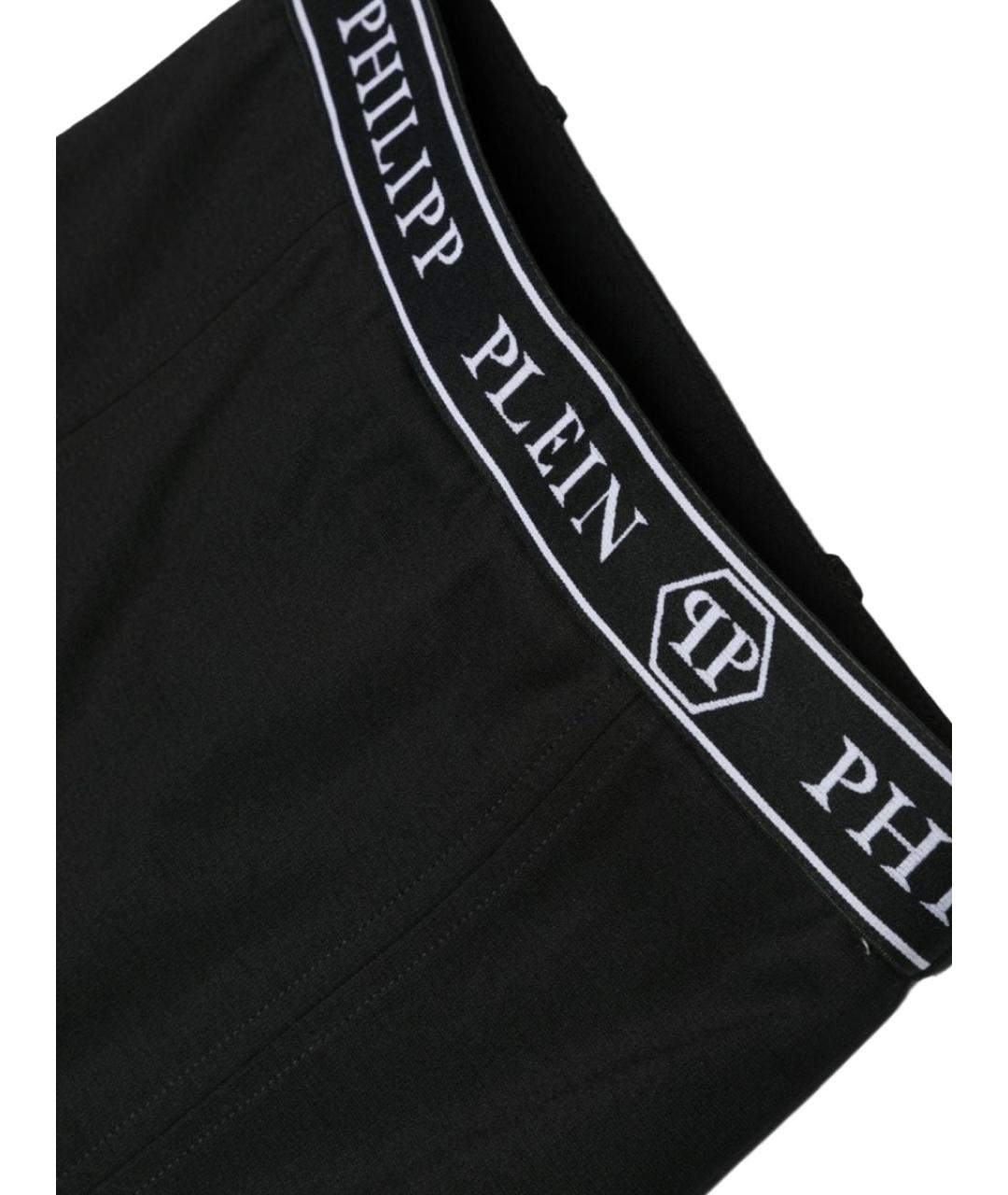 PHILIPP PLEIN Черная вискозная юбка, фото 3