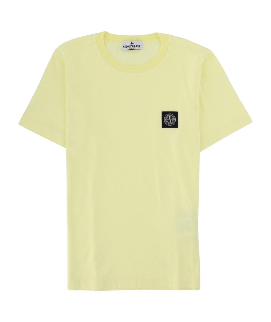 STONE ISLAND Желтая хлопковая детская футболка, фото 1