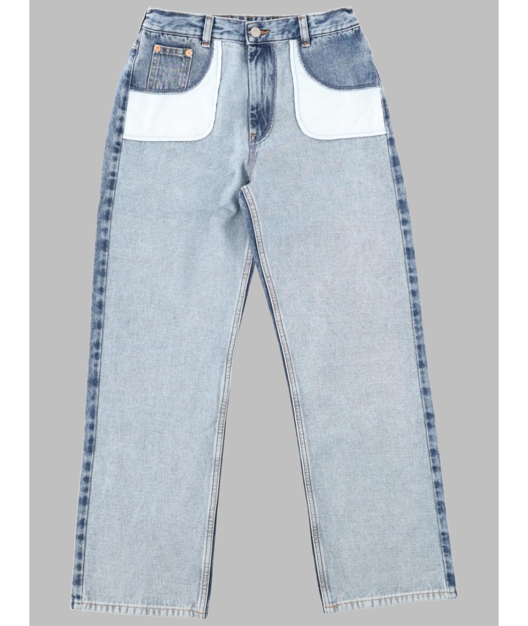 MM6 MAISON MARGIELA Голубые хлопковые детские джинсы, фото 3