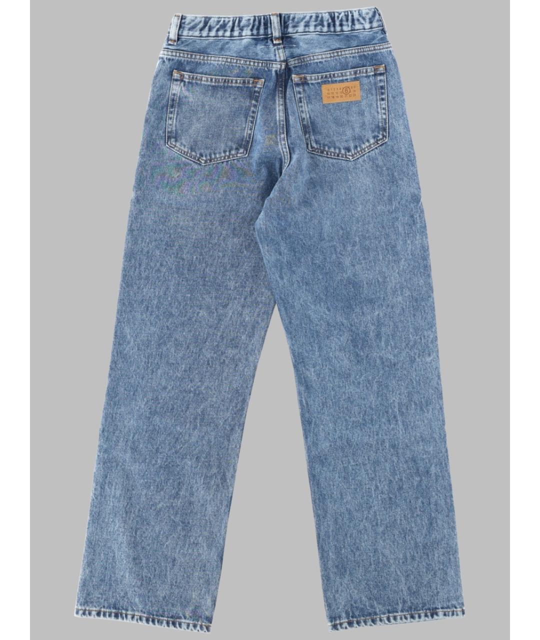 MM6 MAISON MARGIELA Голубые хлопковые детские джинсы, фото 2