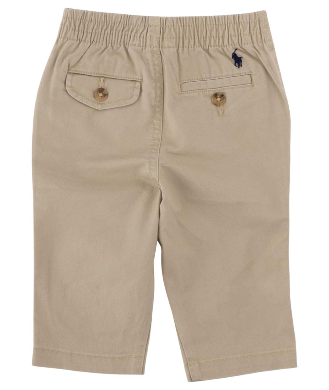 POLO RALPH LAUREN Бежевые хлопковые брюки и шорты, фото 2