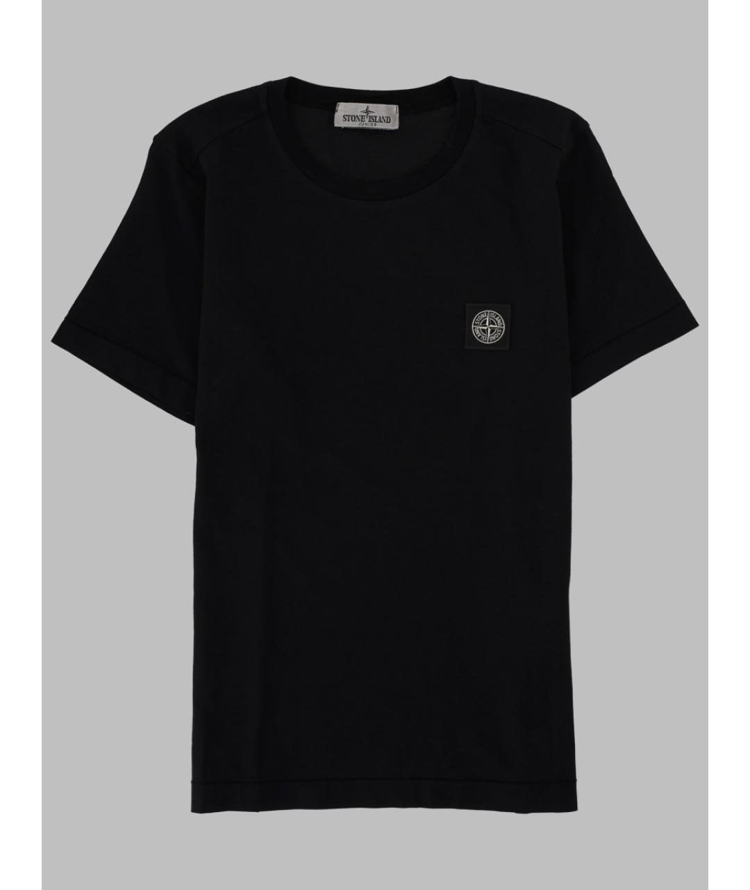 STONE ISLAND Черная хлопковая детская футболка, фото 3