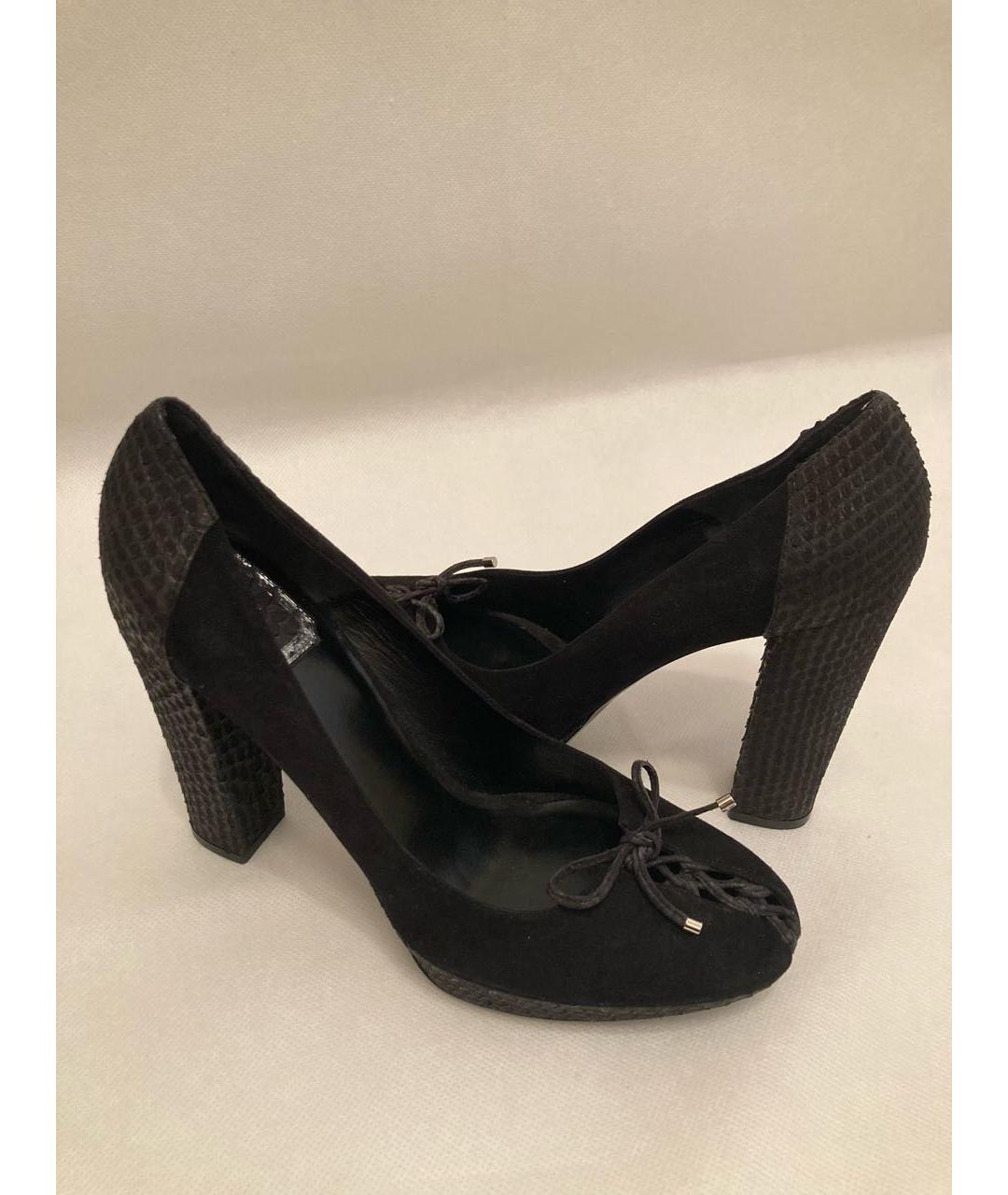 CHRISTIAN DIOR Черные замшевые туфли, фото 8