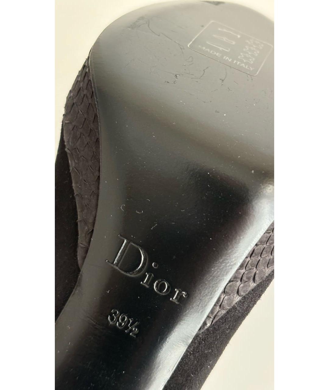 CHRISTIAN DIOR Черные замшевые туфли, фото 7