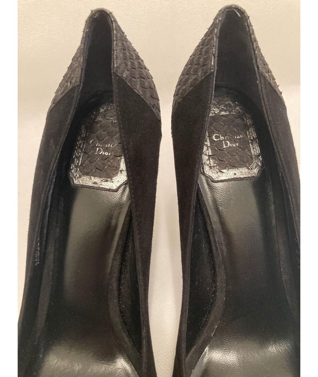 CHRISTIAN DIOR Черные замшевые туфли, фото 3