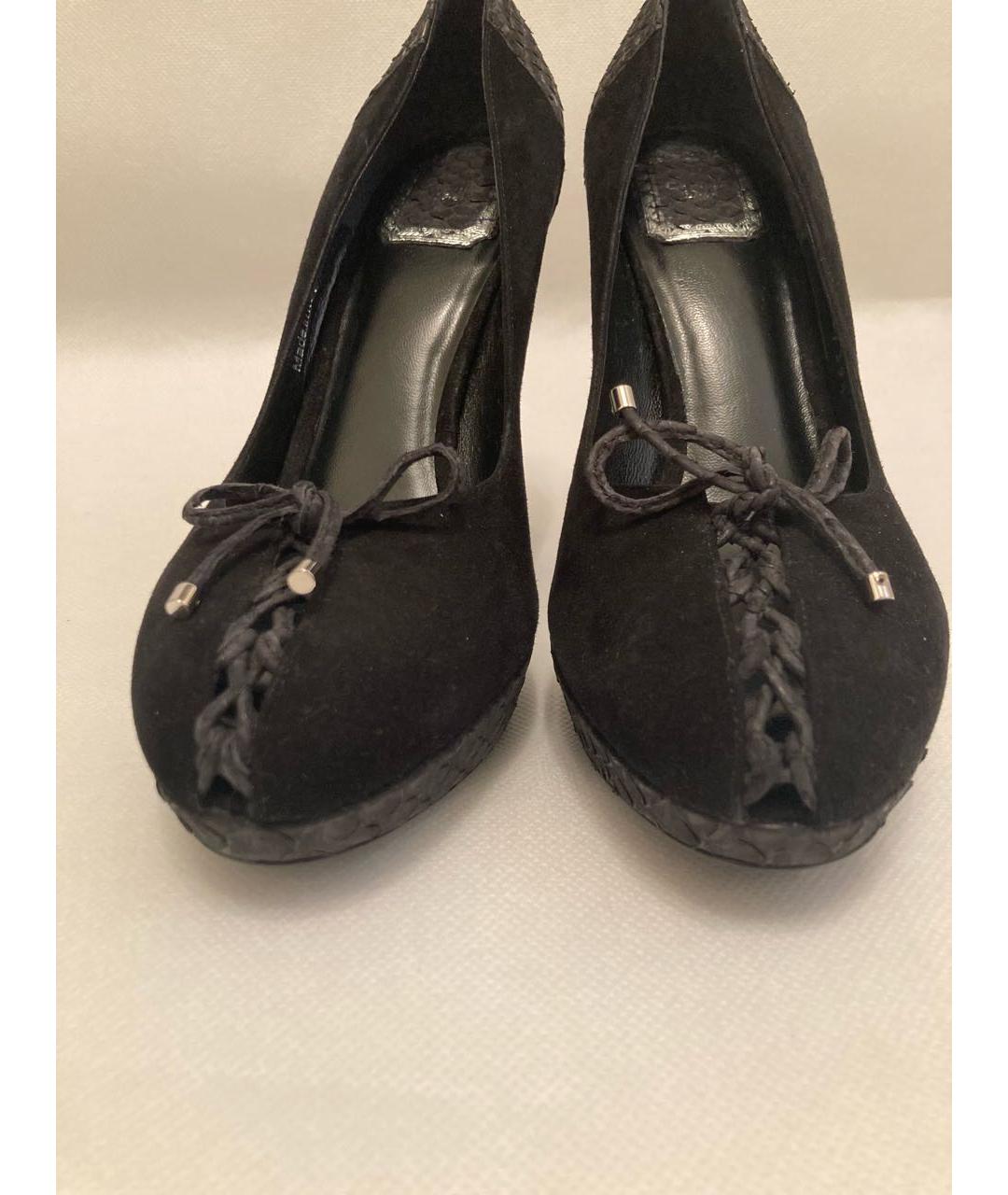 CHRISTIAN DIOR Черные замшевые туфли, фото 4