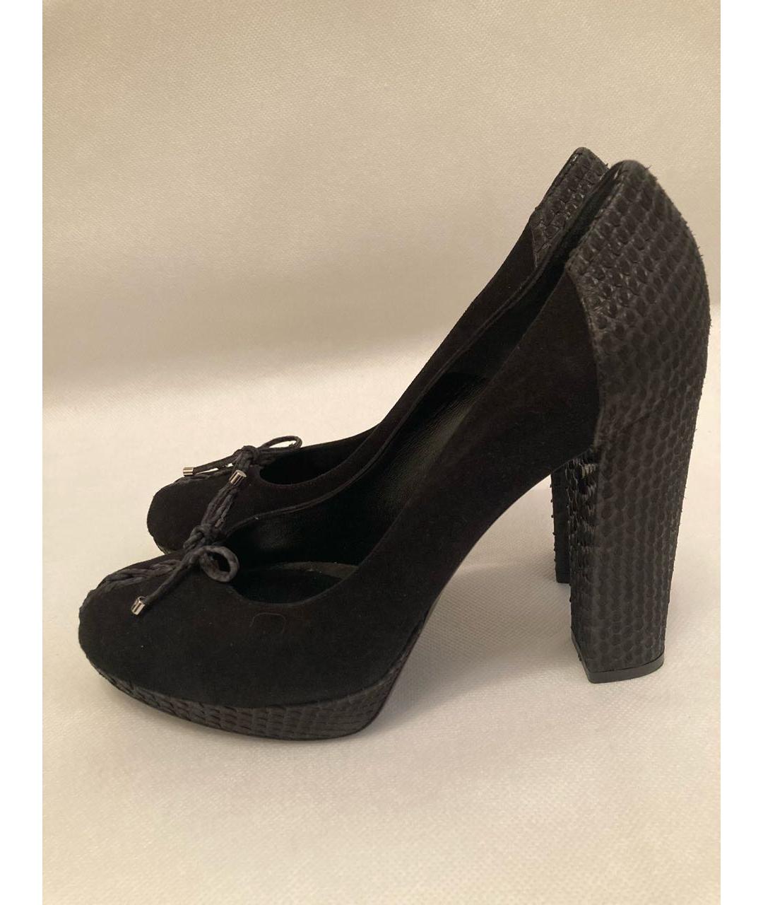 CHRISTIAN DIOR Черные замшевые туфли, фото 5