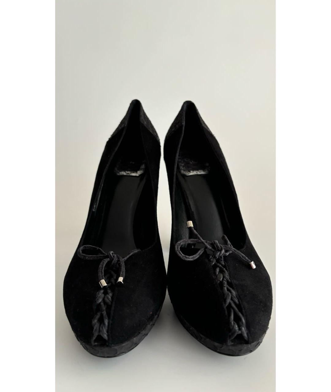 CHRISTIAN DIOR Черные замшевые туфли, фото 5