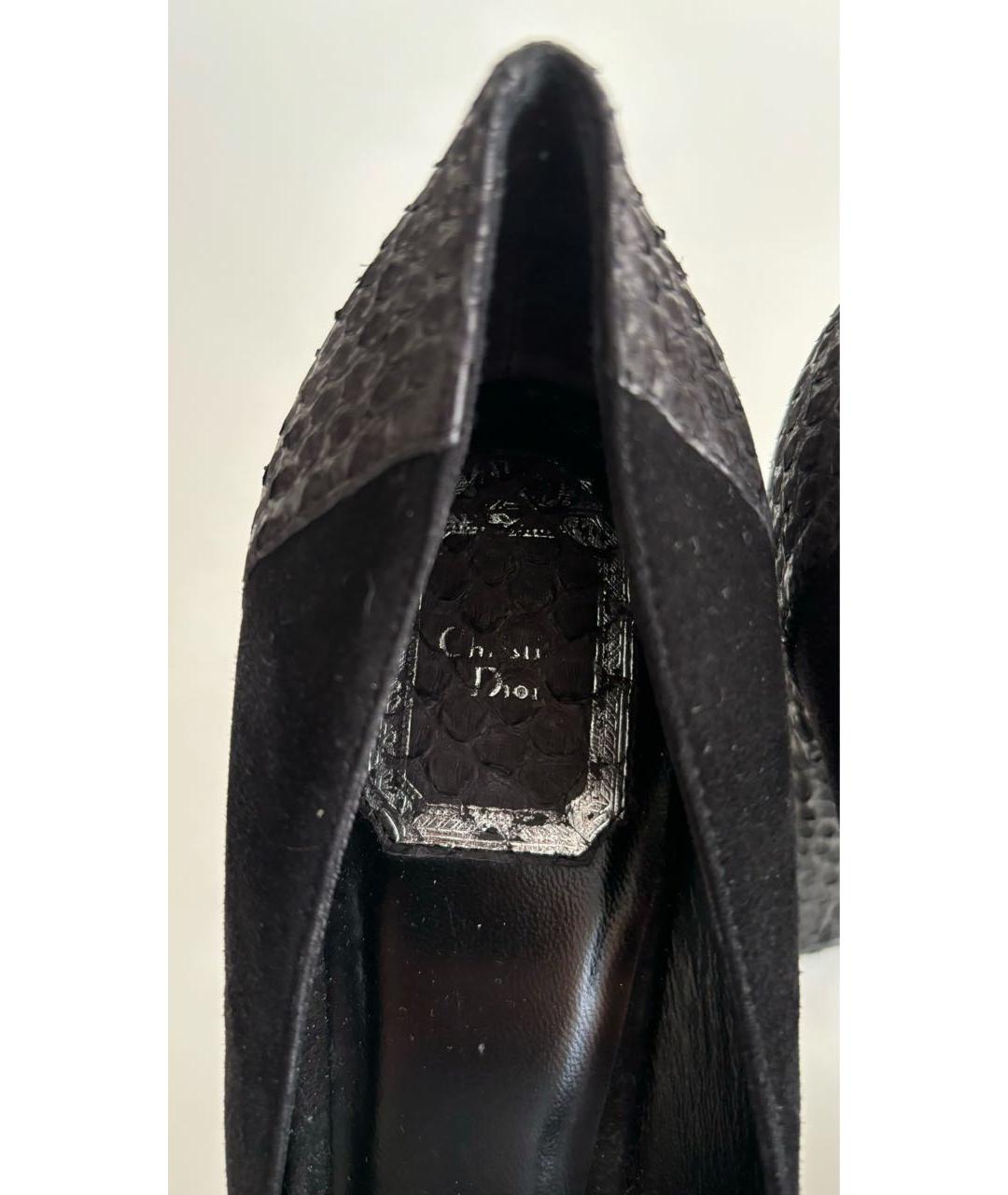 CHRISTIAN DIOR Черные замшевые туфли, фото 4