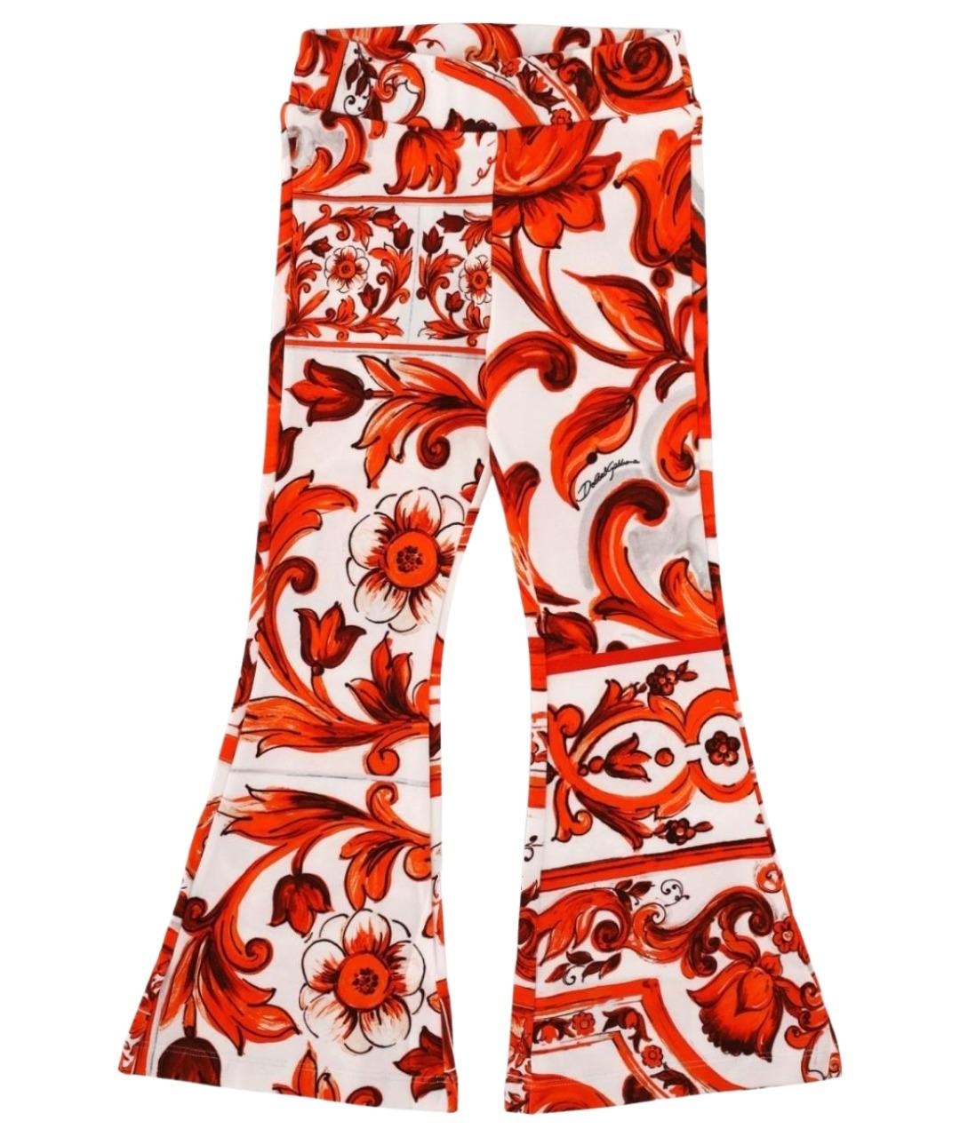 DOLCE&GABBANA Оранжевые хлопковые брюки и шорты, фото 1