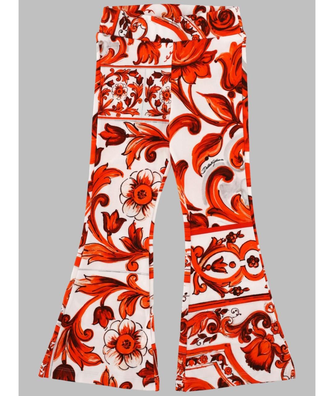 DOLCE&GABBANA Оранжевые хлопковые брюки и шорты, фото 3