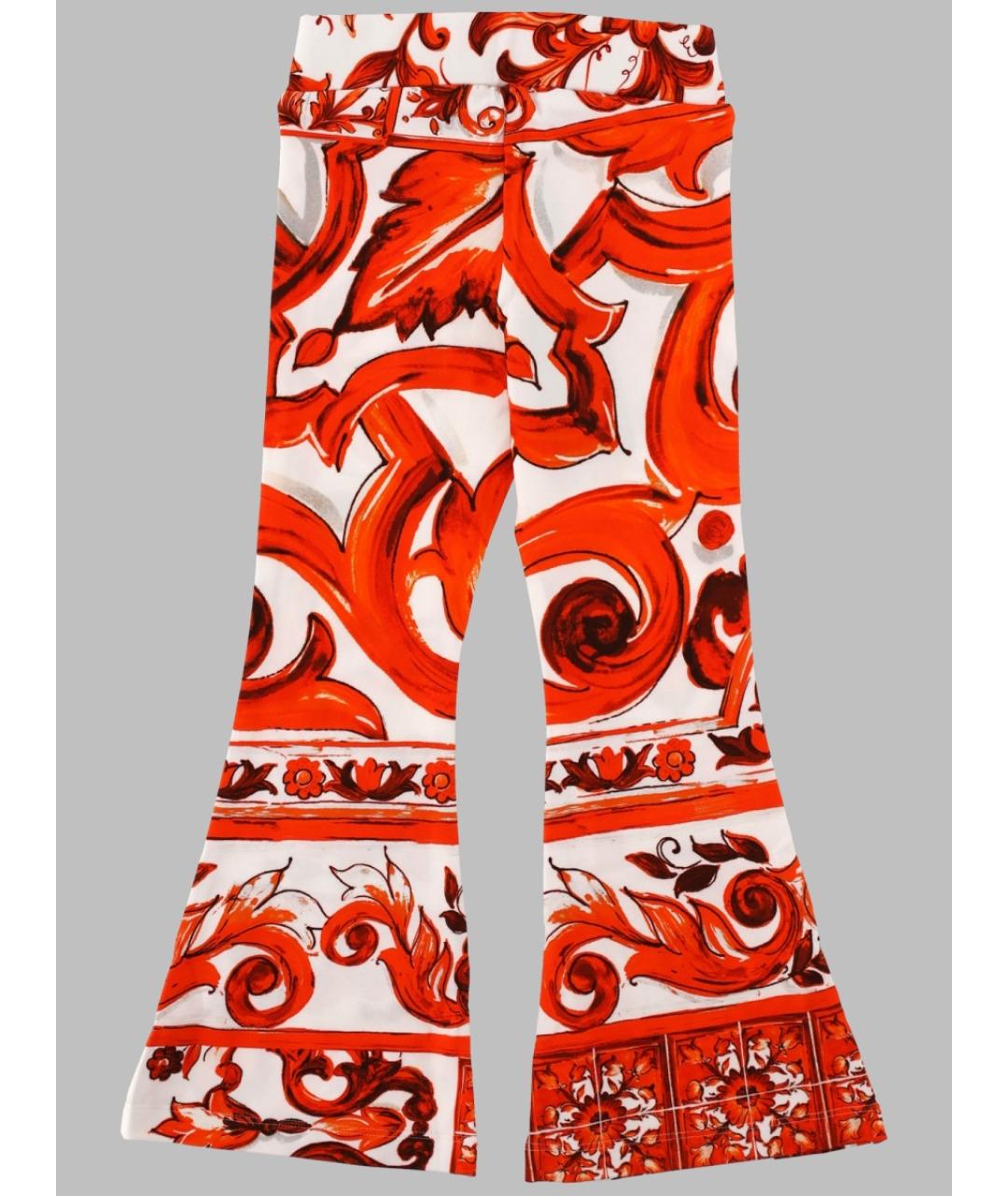 DOLCE&GABBANA Оранжевые хлопковые брюки и шорты, фото 2