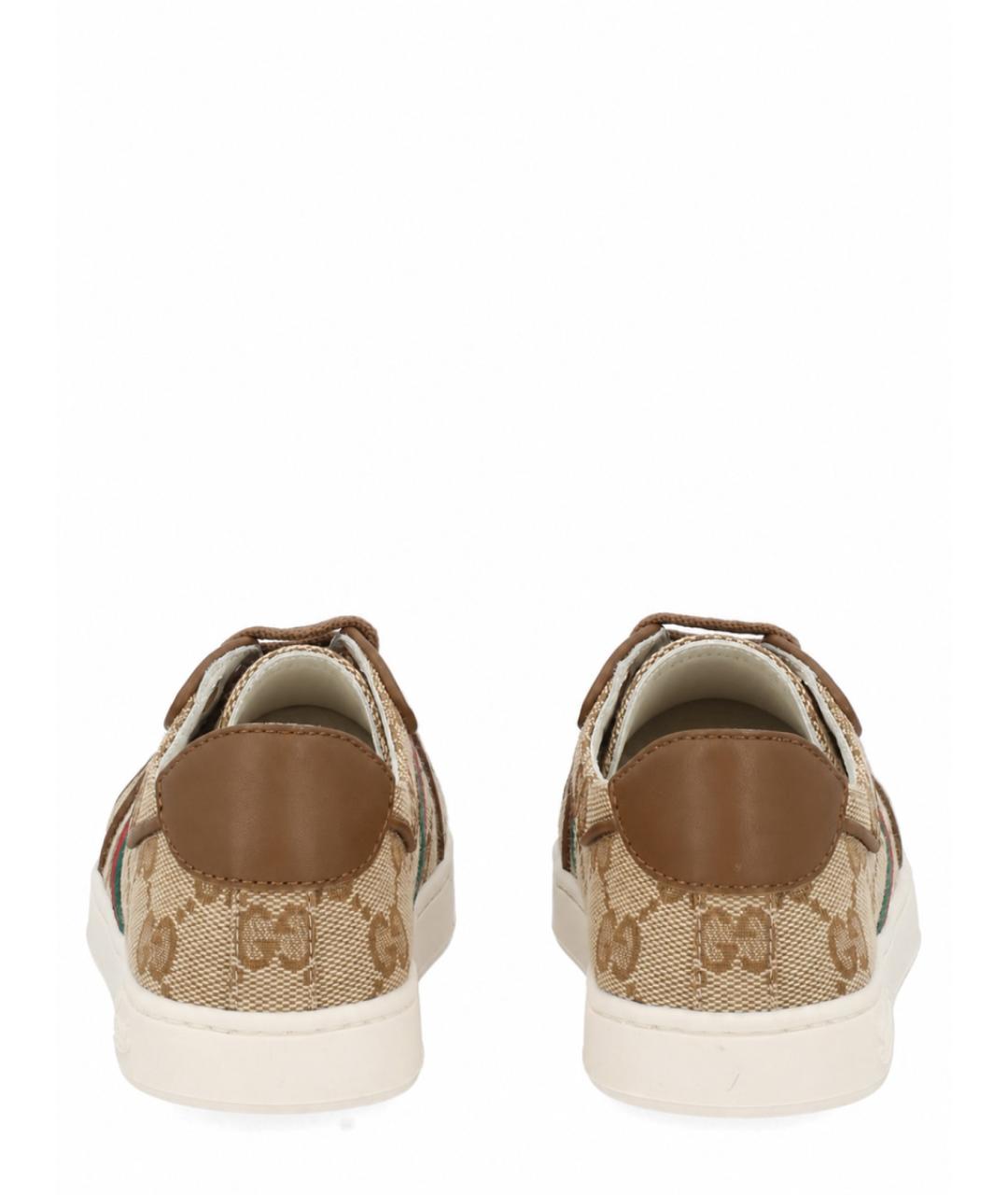 GUCCI Бежевые текстильные кеды, фото 3