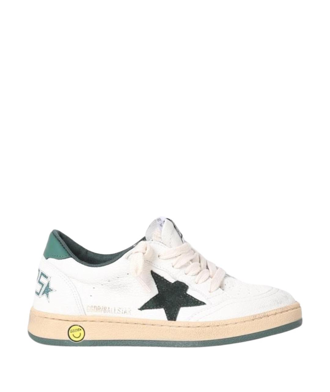 GOLDEN GOOSE Белые кожаные кеды, фото 1