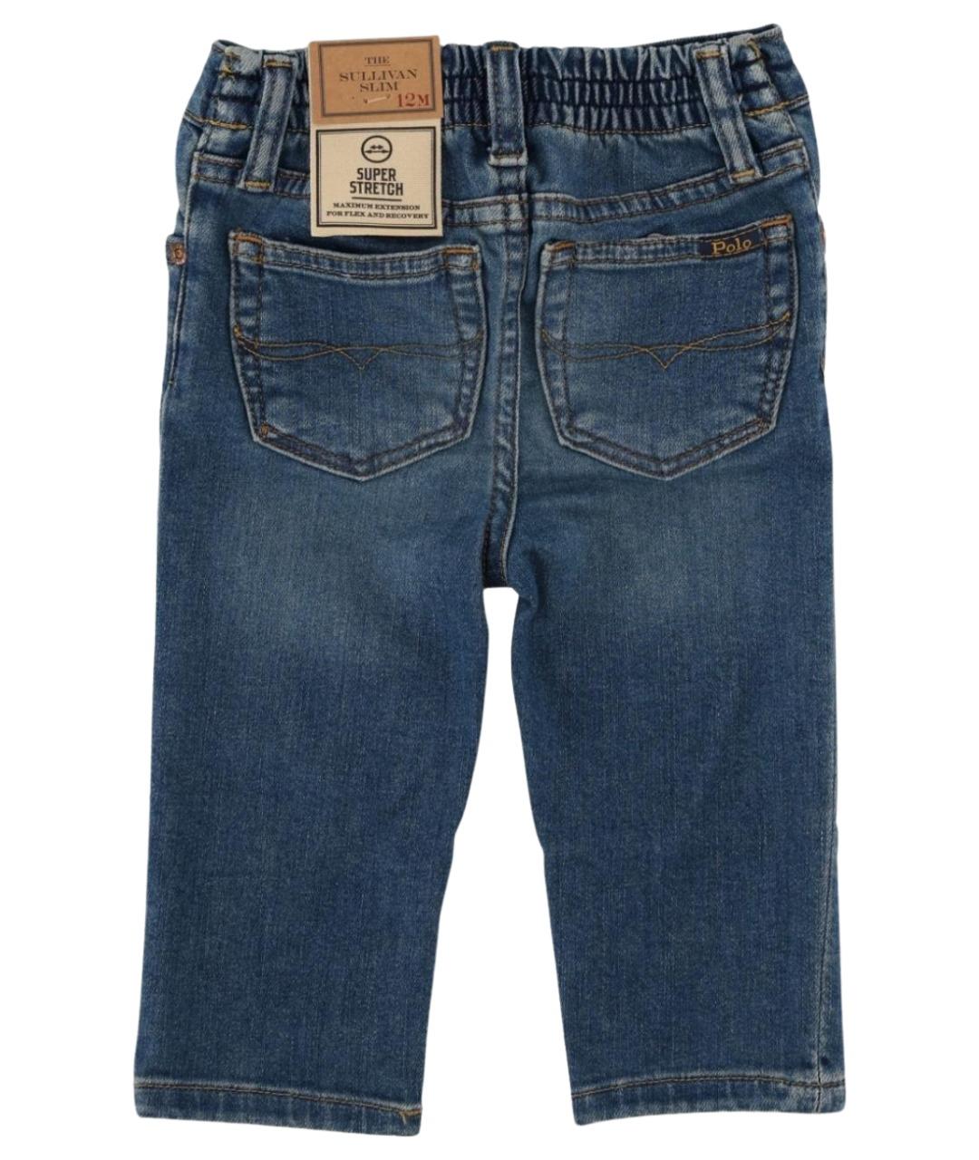 POLO RALPH LAUREN Синие хлопковые детские джинсы, фото 2