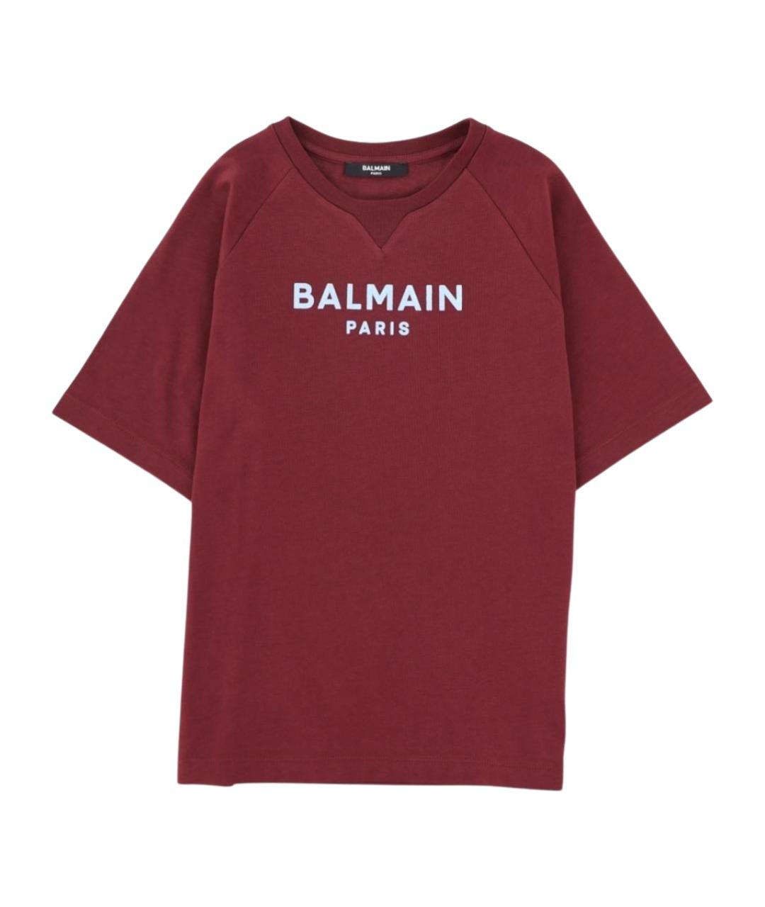 BALMAIN Бордовый хлопковый детская футболка / топ, фото 1