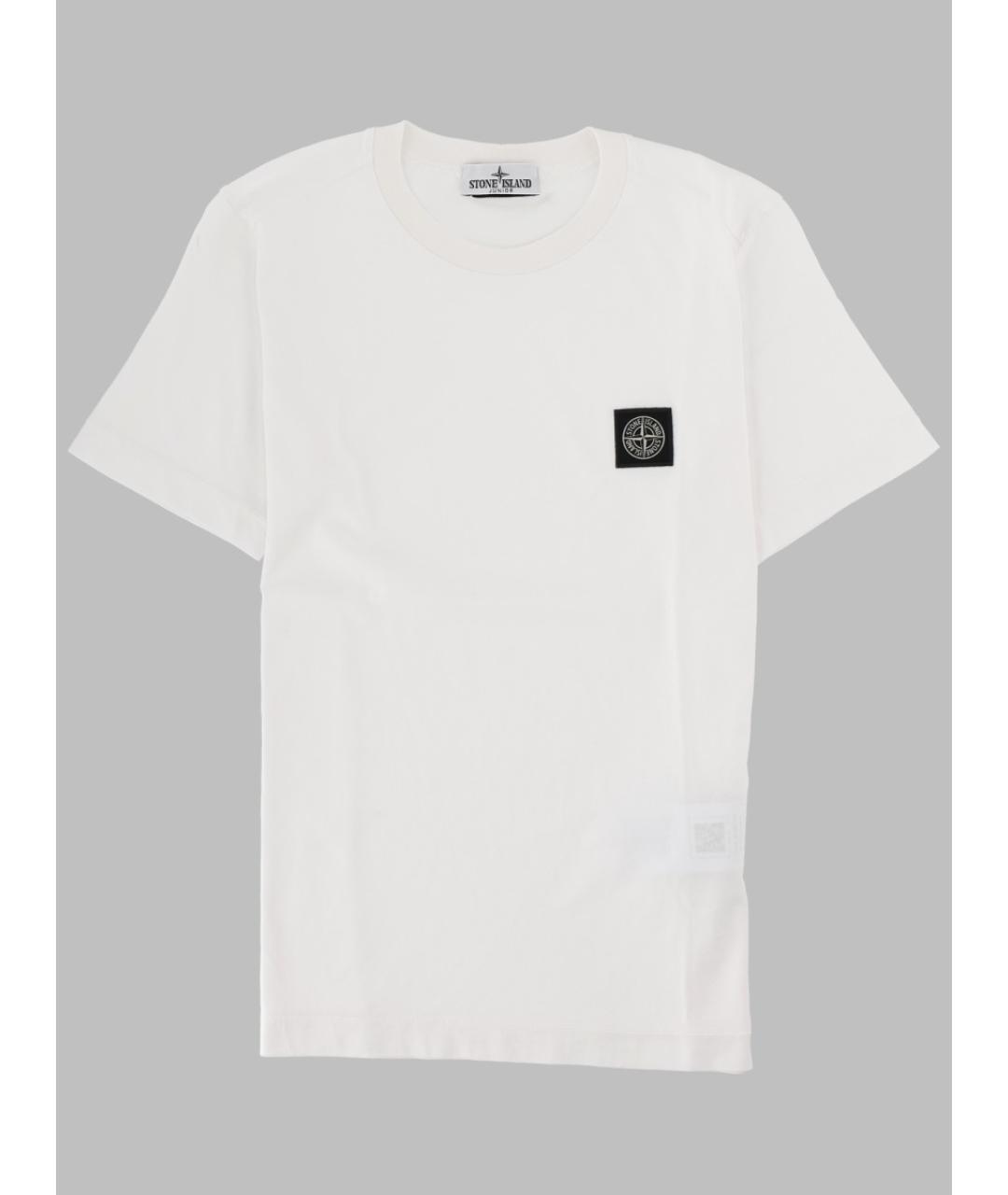 STONE ISLAND Белая хлопковая детская футболка, фото 3