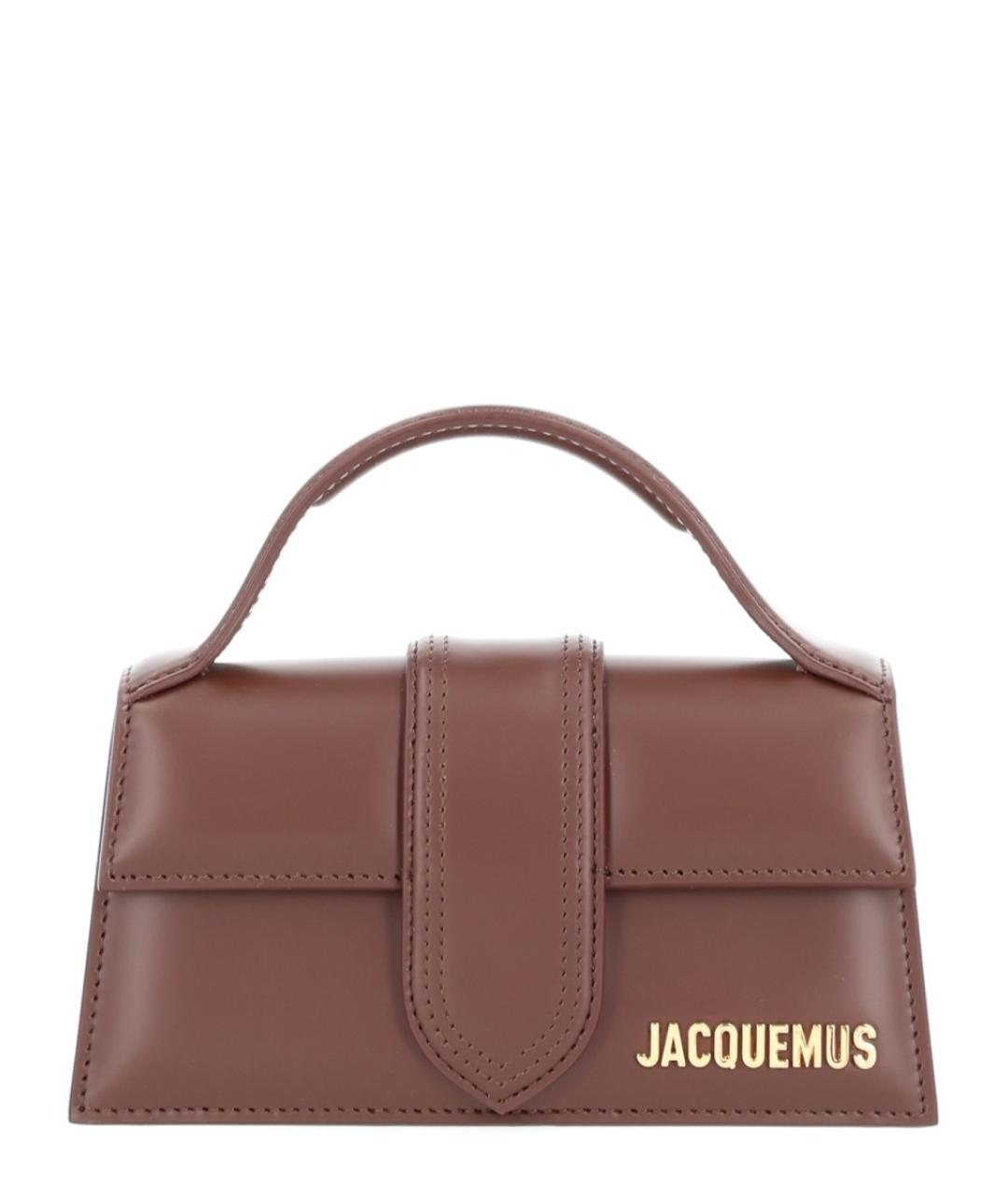 JACQUEMUS Коричневая кожаная сумка через плечо, фото 1