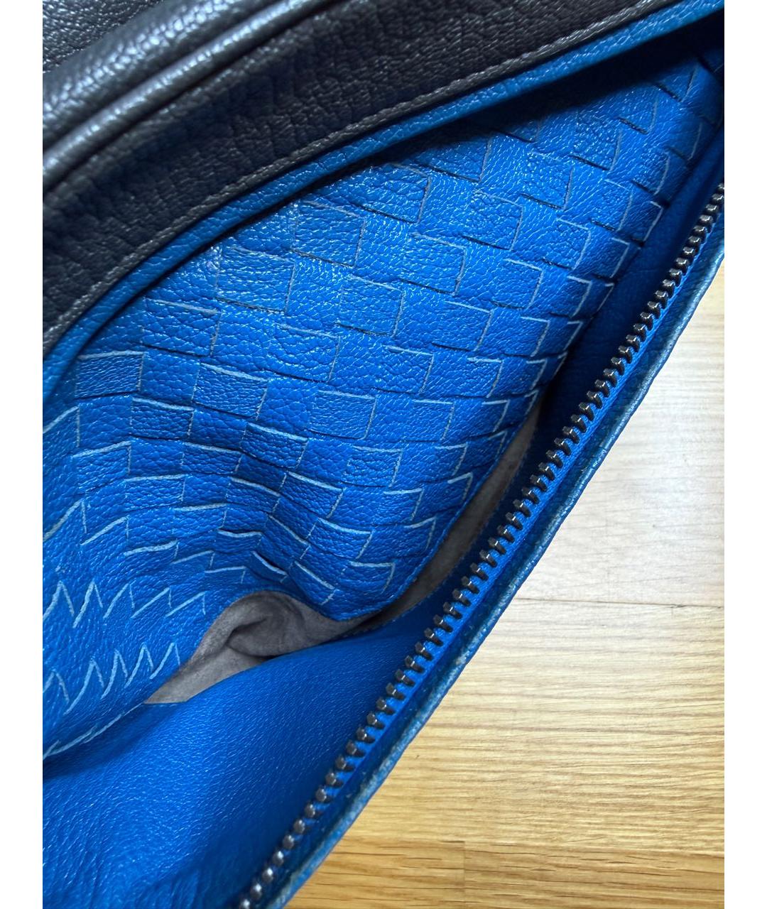 BOTTEGA VENETA Серая кожаная сумка с короткими ручками, фото 5