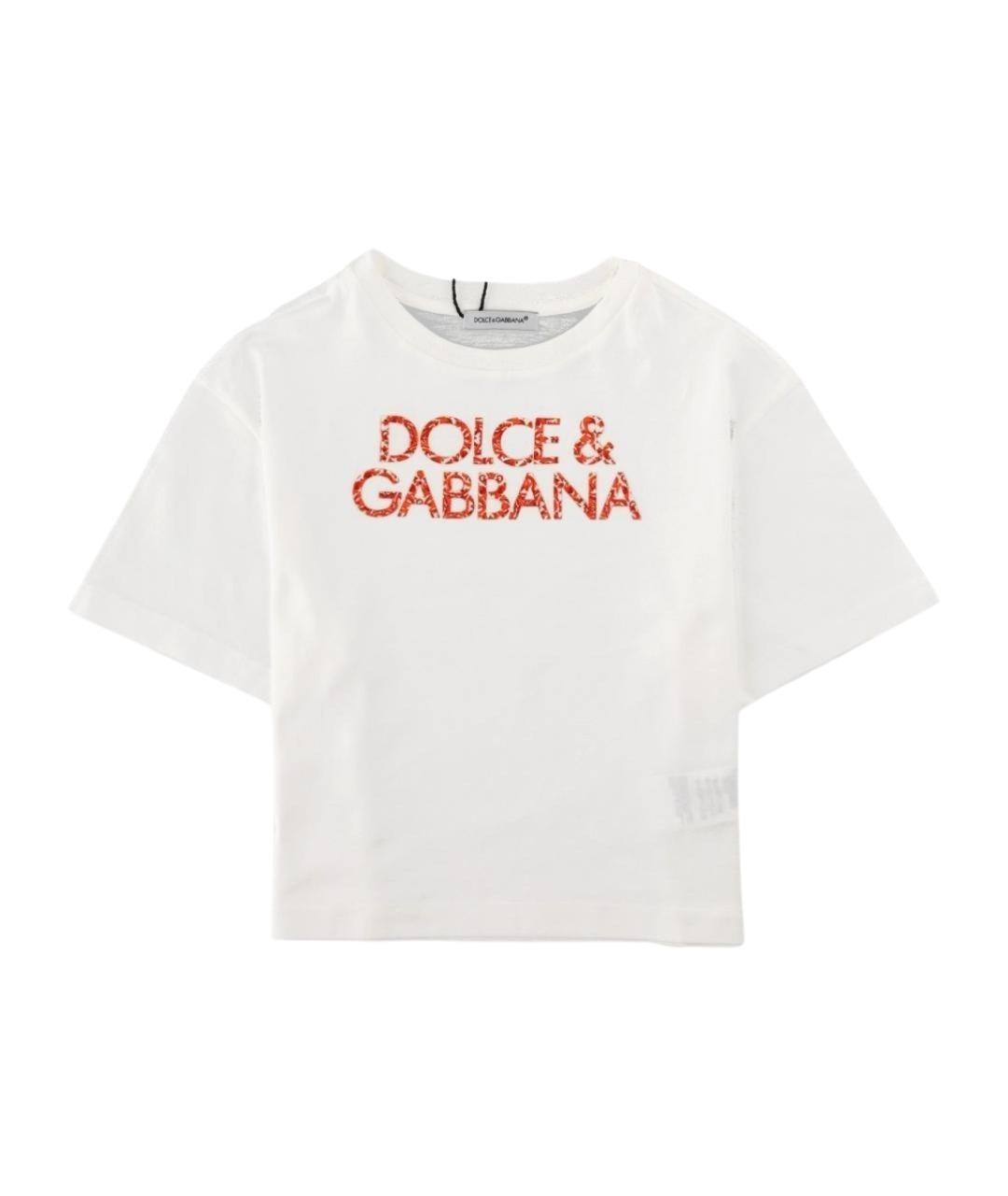 DOLCE&GABBANA Белый хлопковый детская футболка / топ, фото 1