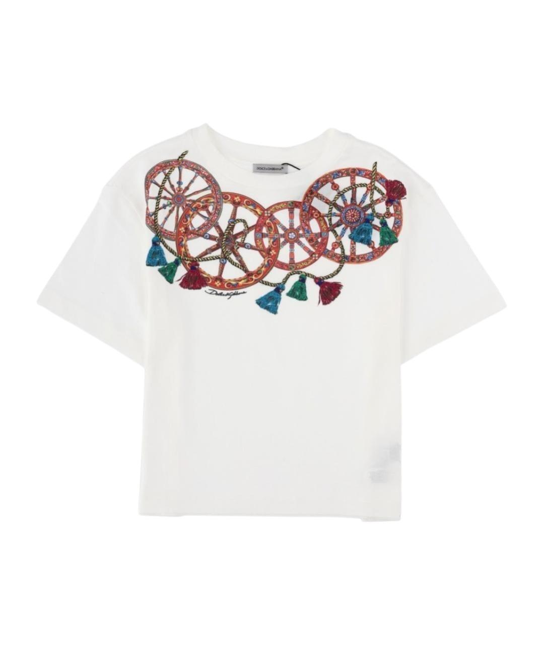 DOLCE&GABBANA Белый хлопковый детская футболка / топ, фото 1