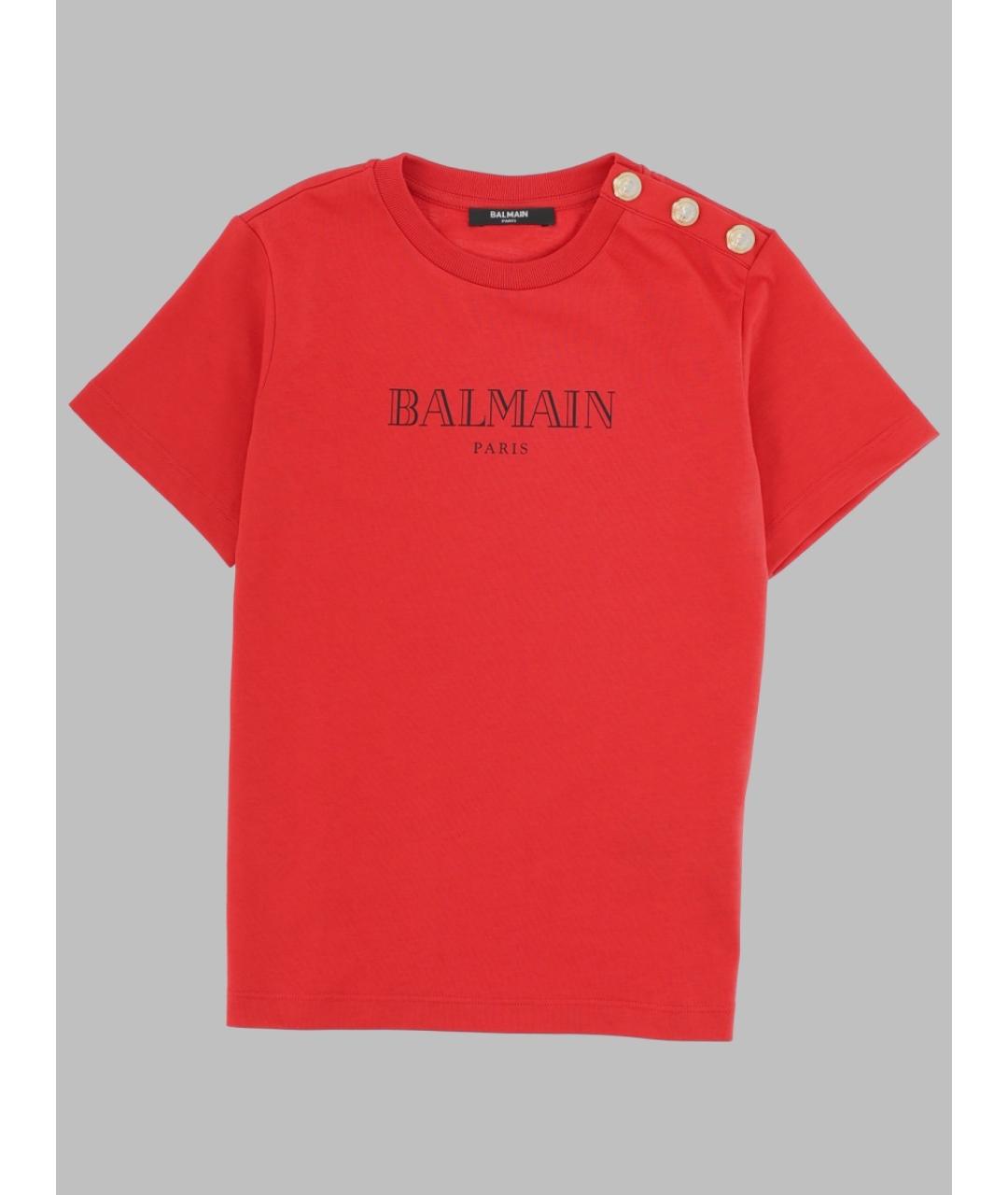 BALMAIN Красный хлопковый детская футболка / топ, фото 3