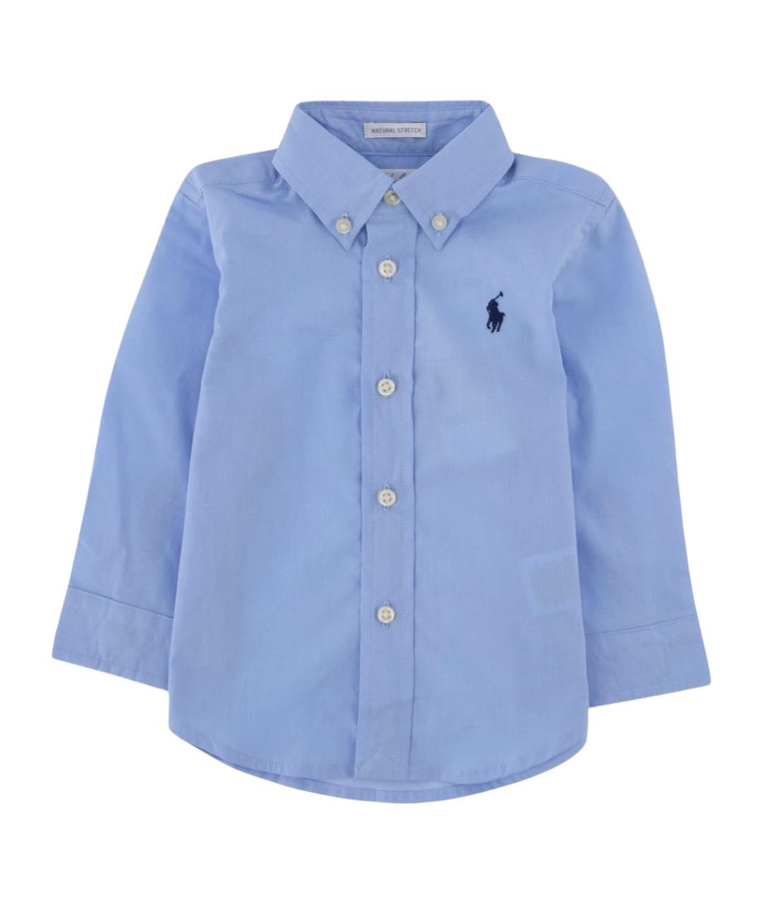 POLO RALPH LAUREN Синяя хлопковая детская рубашка, фото 1