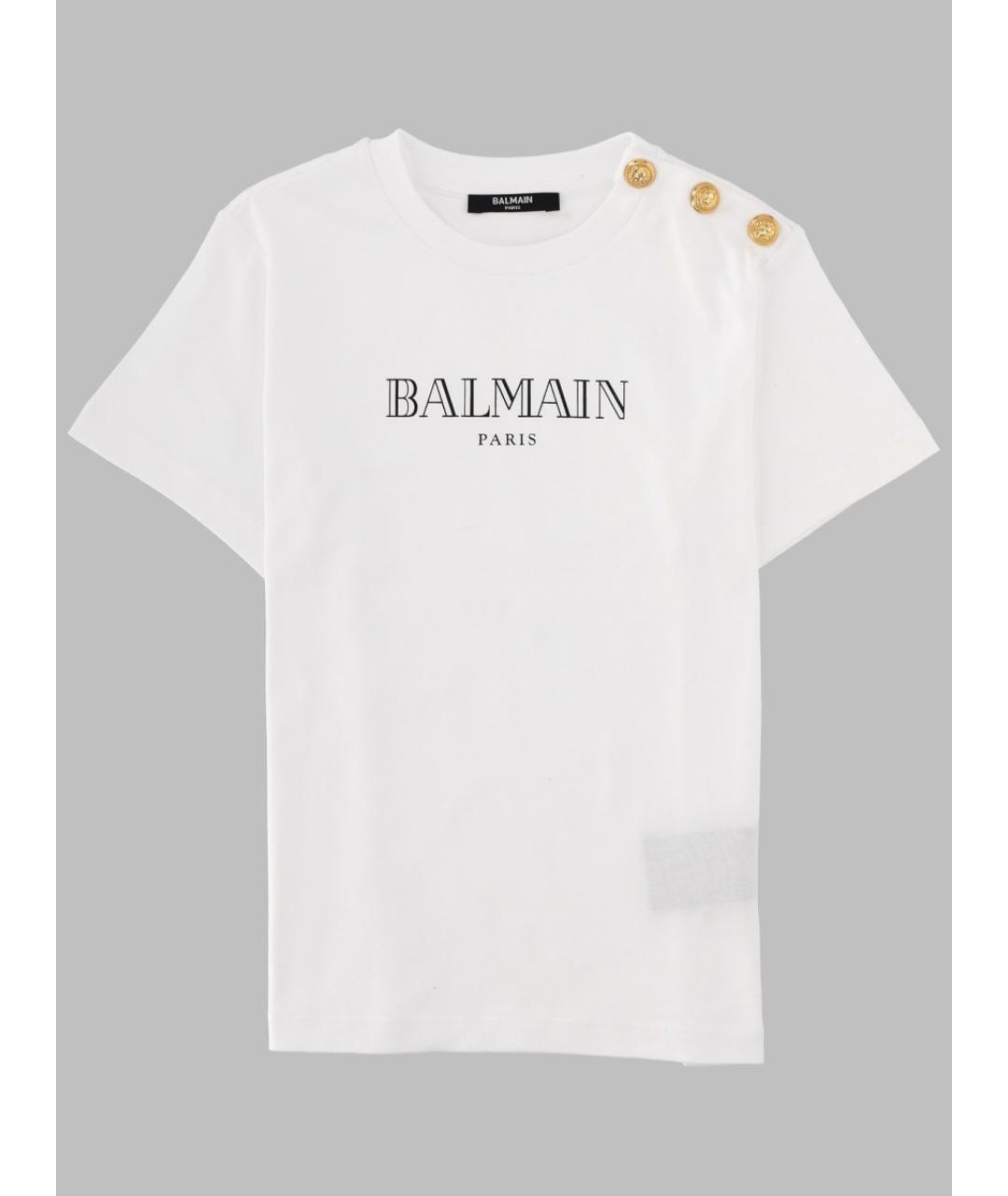 BALMAIN Белый хлопковый детская футболка / топ, фото 3