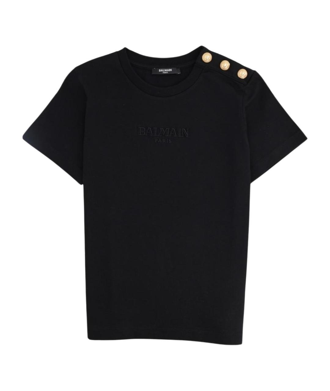 BALMAIN Черный хлопковый детская футболка / топ, фото 1