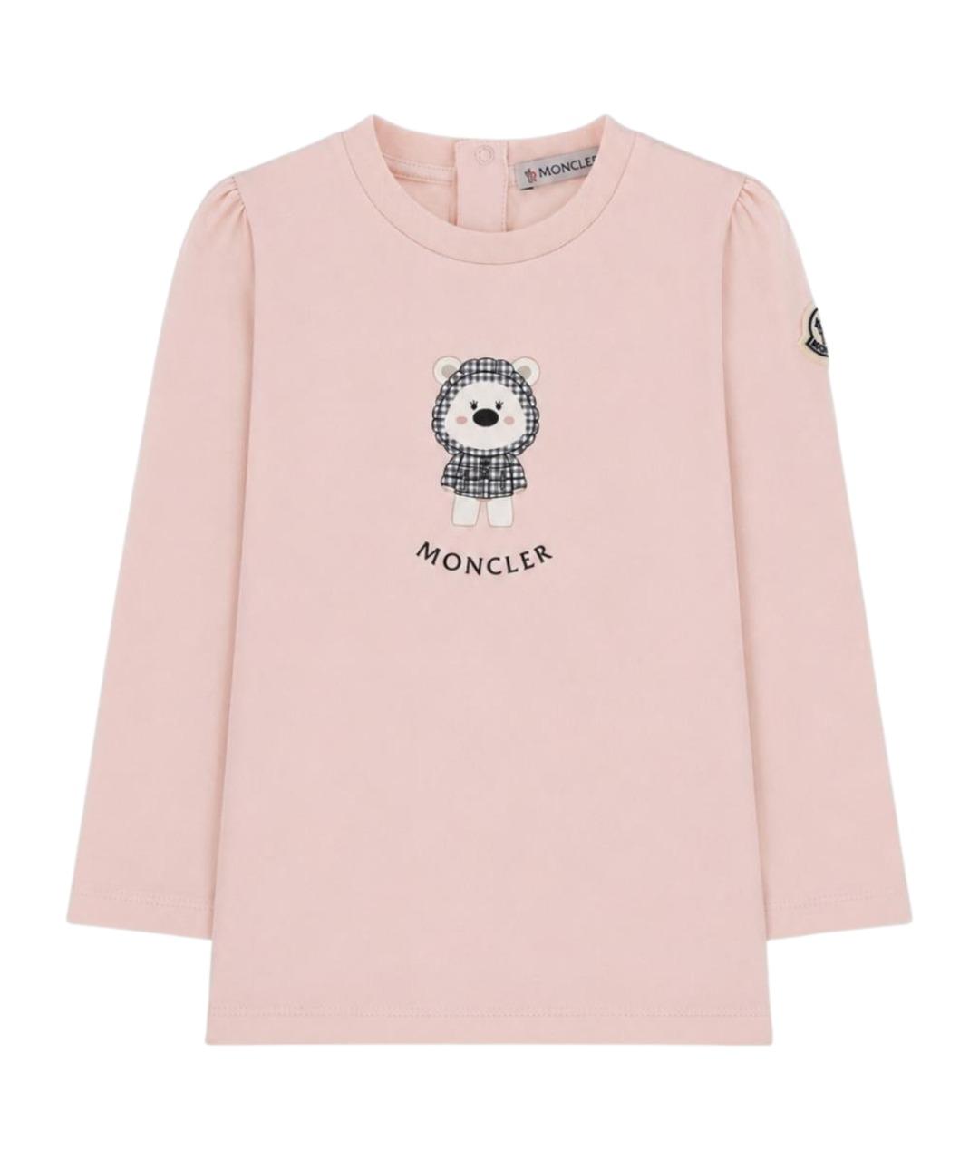 MONCLER Розовый хлопковый футболка / топ, фото 1