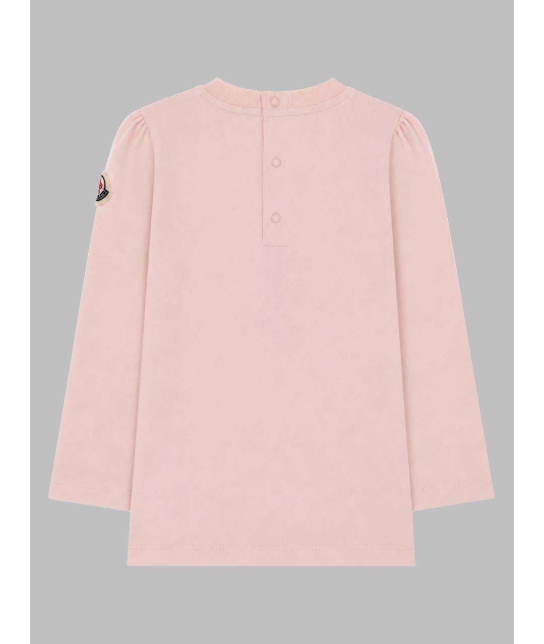 MONCLER Розовый хлопковый футболка / топ, фото 2