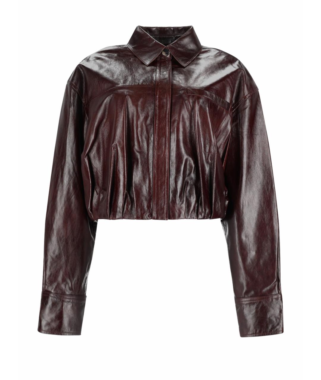 SPORTMAX Фиолетовая кожаная куртка, фото 1