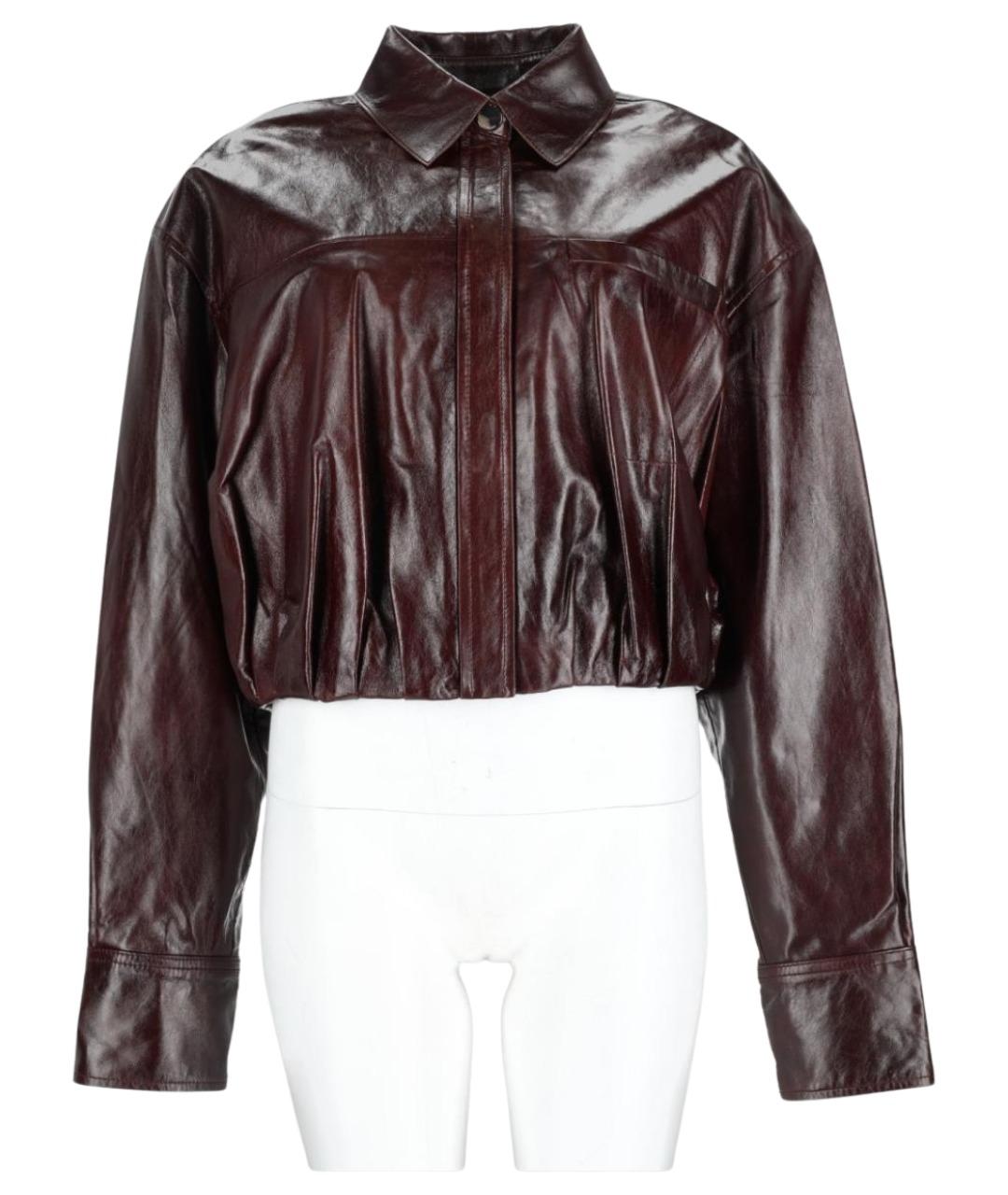 SPORTMAX Фиолетовая кожаная куртка, фото 3
