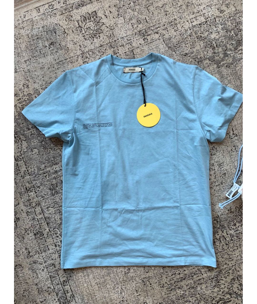 THE PANGAIA Голубая хлопковая футболка, фото 5