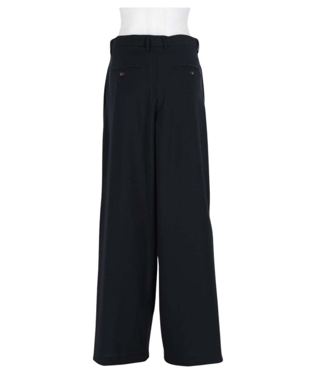 'S MAX MARA Синие шерстяные прямые брюки, фото 2